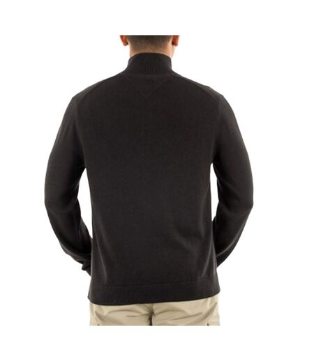 Pull 1/4 zip noir homme tommy hilfiger light - l