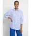 Chemisier long coton rayures et jacquard-1