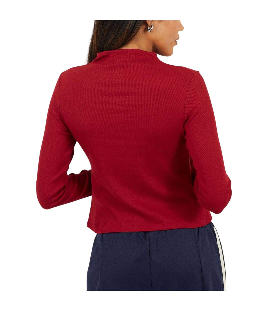 Womens/ladies Button Through Long-sleeved Top Rouge Brave Soul-3