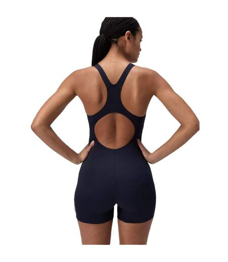 Maillot De Bain Shorty Uni Dos Nageur Femme Bleu Marine Speedo
