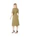 Womens/ladies utility midi dress olive Principles