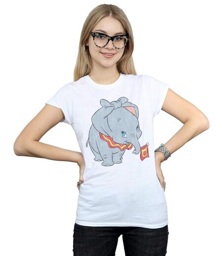 Disney T-shirt en coton Femme/Ladies Dumbo Classic Tied Up Ears (Blanc) - UTBI15971