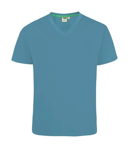 Duke Mens Signature 2 King Size Cotton V Neck T-Shirt (Teal) - UTDC184
