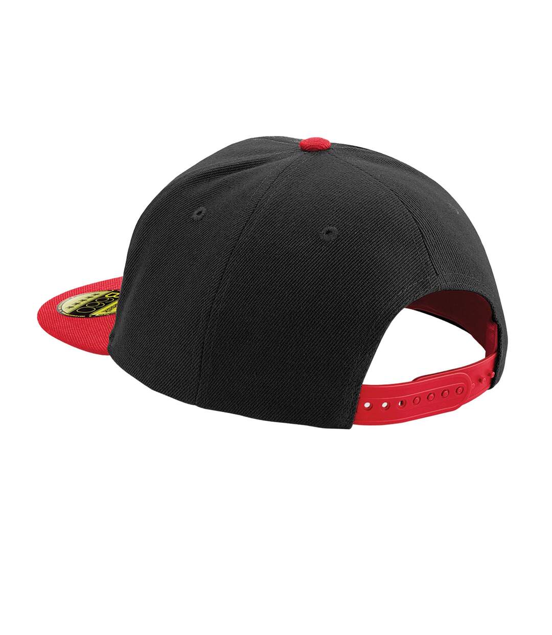 Casquette Ajustable Original Adulte Noir Rouge Beechfield-2