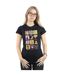 Disney T-shirt en coton à carreaux Fée Clochette Femme/Femme (Noir) - UTBI43860-2