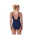 Maillot De Bain 1 Pièce À Bretelles Ajustables Motif/style Uni Aquanite Femme Bleu Marine Speedo-4