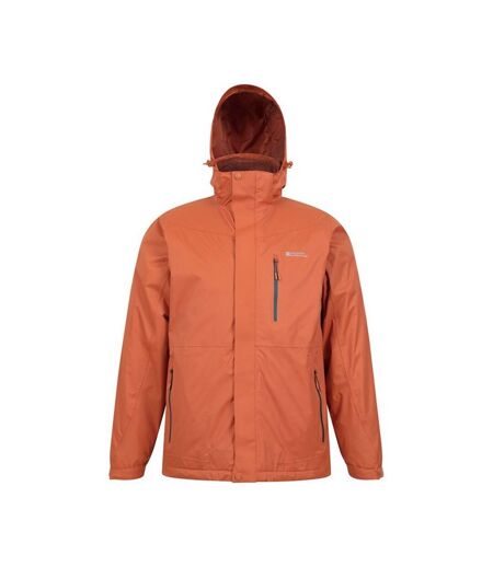 Mens bracken extreme 3 in 1 waterproof jacket burnt orange Mountain Warehouse