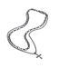 Layered Necklace One Size Black Fabric-3