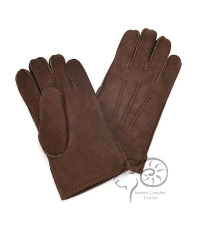 Eastern Counties Leather Mens 3 Point Stitch Sheepskin Gloves (Coffee) - UTEL241