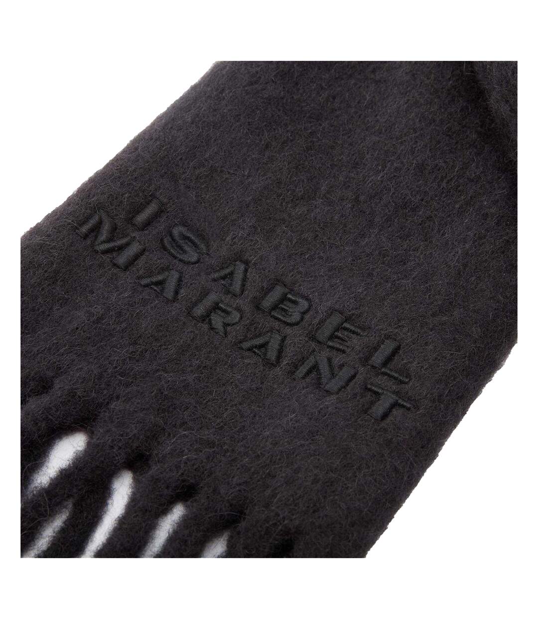 Wool Blend Winter Scarf One Size Black Isabel Marant-2