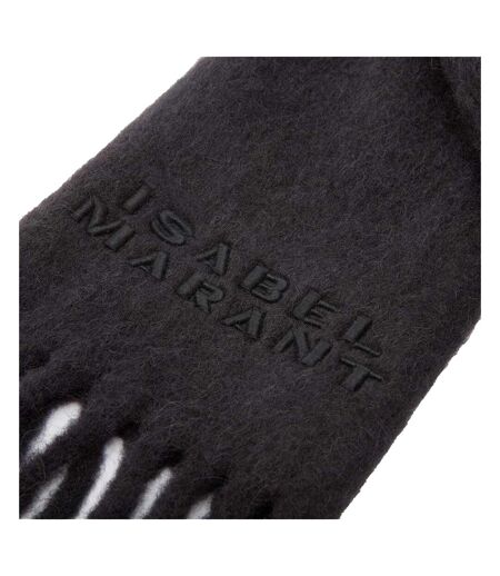 Wool Blend Winter Scarf One Size Black Isabel Marant