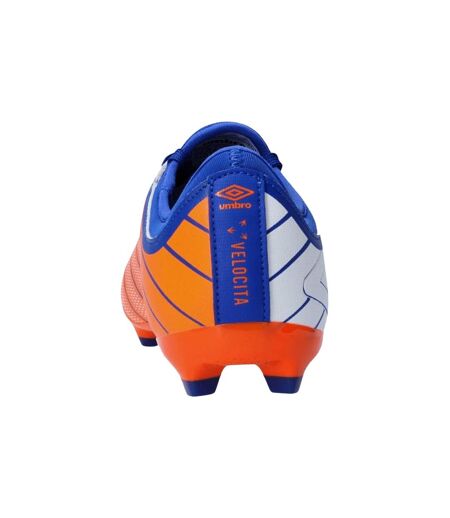 Chaussures De Foot Pour Terrain Ferme Velocita Elixir Club Homme Blanc Orange Umbro