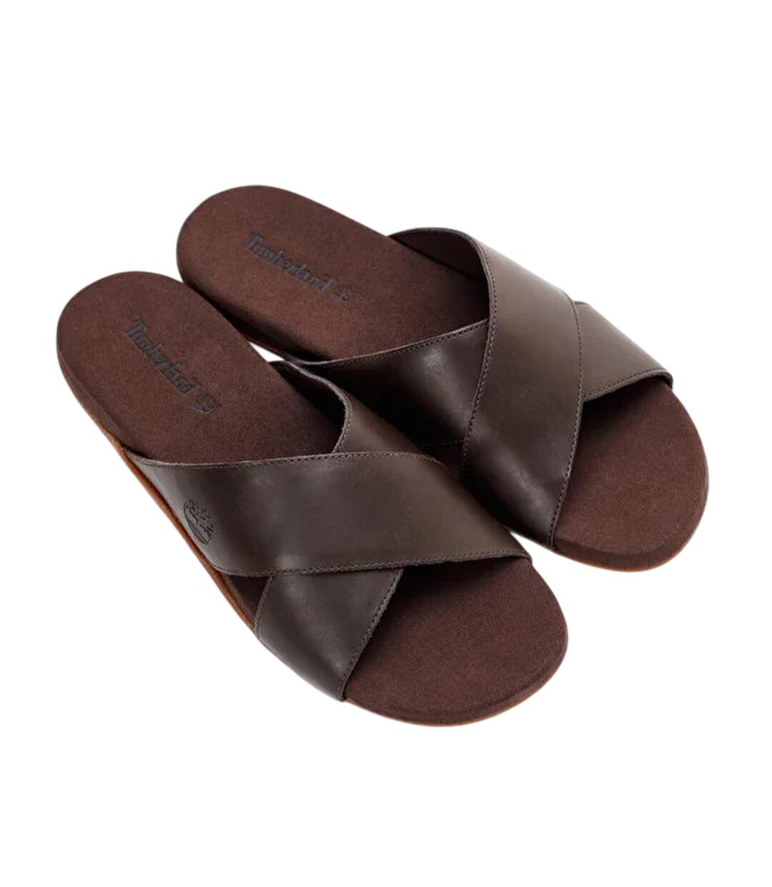 Claquettes Motif/style Sangle Croisée Homme Marron Foncé Timberland-4