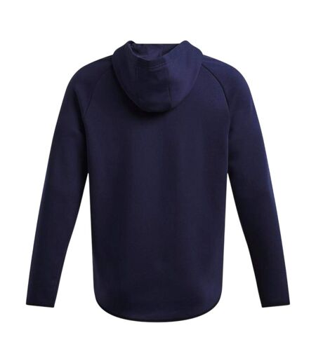 Mens Essential Fleece Raglan Hoodie Navy Blue Under Armour