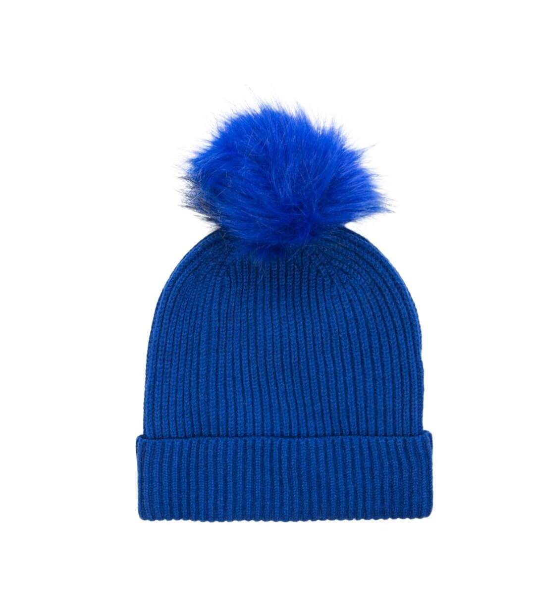 Bonnet bleu roi femme vero moda beanie-1