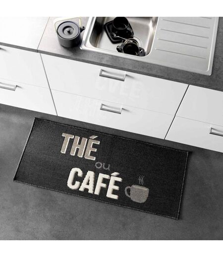 Tapis de Cuisine Breakfast 50x120cm Noir