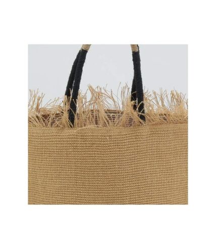 Sac en jute naturel et corde avec franges