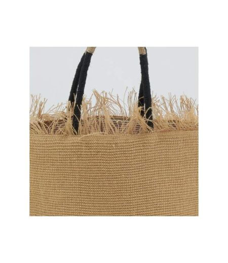 Sac en jute naturel et corde avec franges