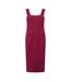 Womens/ladies Dizena Sweetheart Midi Dress Dark Red Boss-1