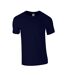Gildan Mens Short Sleeve Soft-Style T-Shirt (Navy Blue)