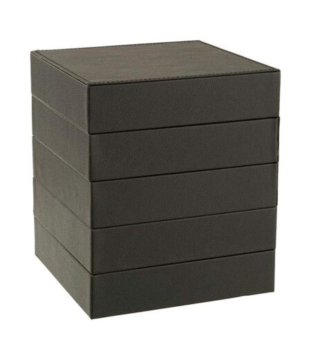 Boîte à Bijoux 4 Parties Ezra 22cm Noir