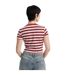T-shirt Court Motif/style Rayé Femme Rose Vif Guess-2