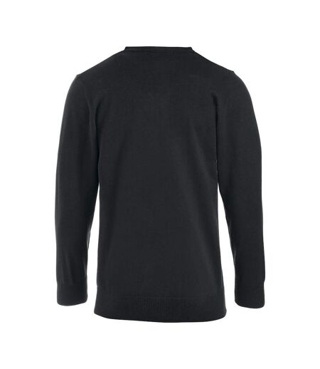 Clique Mens Aston Knitted V Neck Sweatshirt (Black) - UTUB275