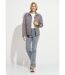 Veste boutonnée matelassée imprimée-3