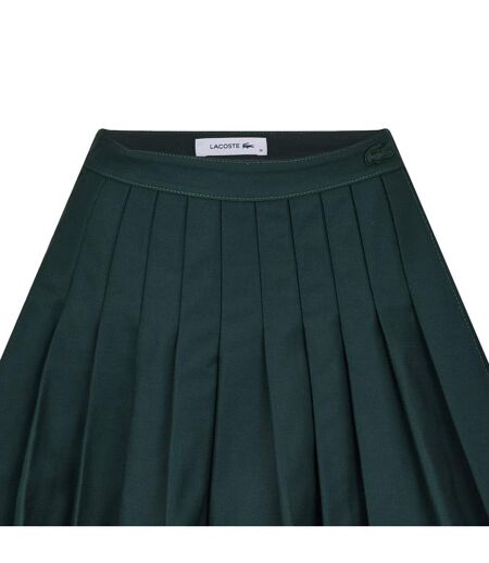 Womens/ladies Jupe Embroidered Logo Mini Skirt Green Lacoste