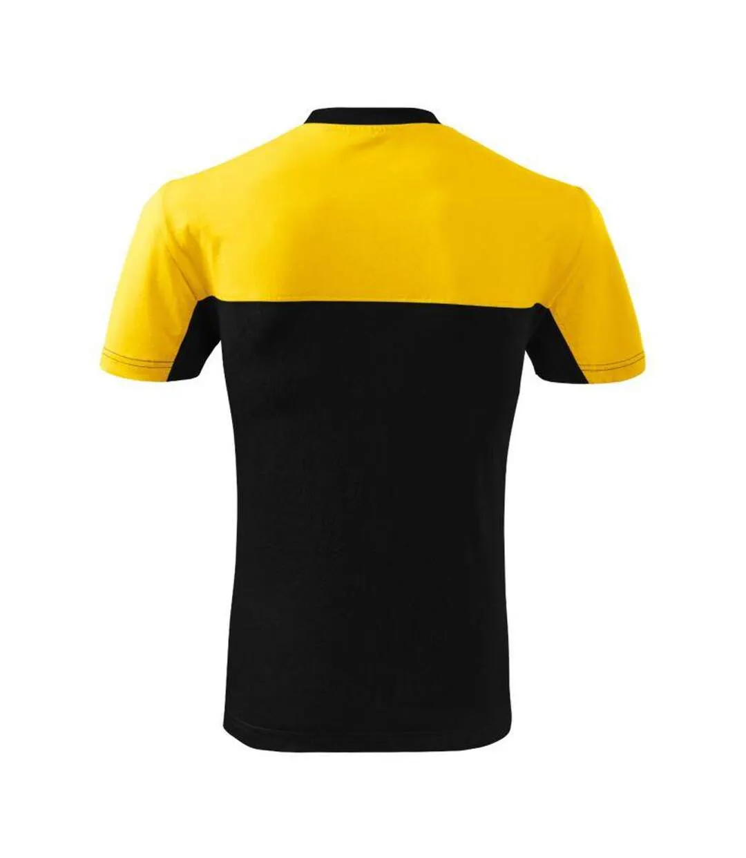 Mens Colormix Plain T-shirt Black Yellow Malfini-2