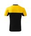 Mens Colormix Plain T-shirt Black Yellow Malfini-2