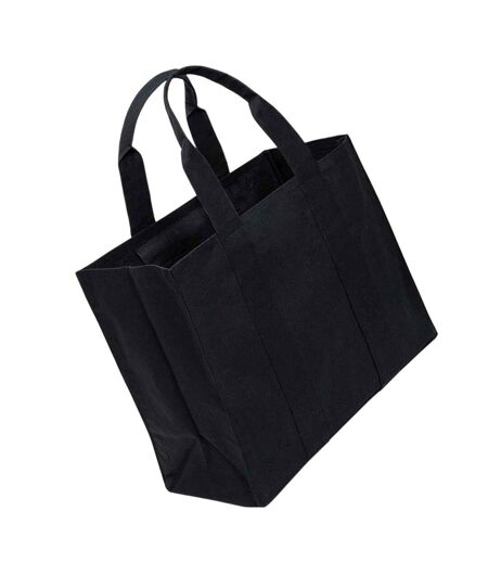 Wrap canvas tote bag one size black/black Brand Lab