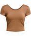 Womens/ladies Meridian Fitted T-shirt Brown Under Armour-2