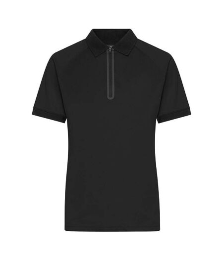 Polo technique zippé - Femme - JN1307 - noir