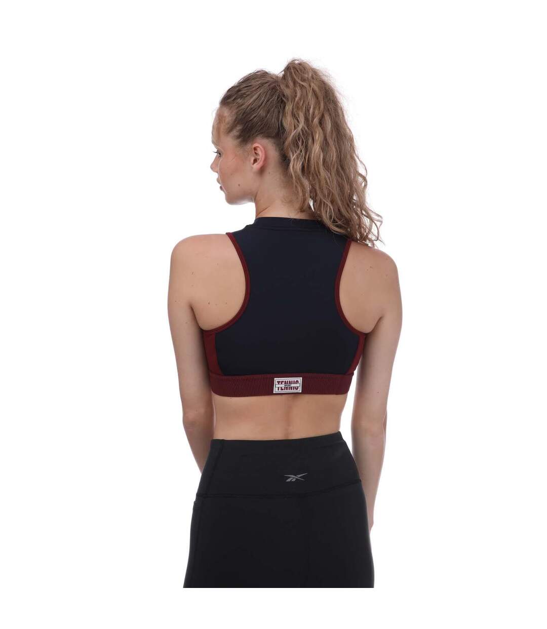 Womens/ladies Sport Stretch Sports Bra Navy Lacoste-3