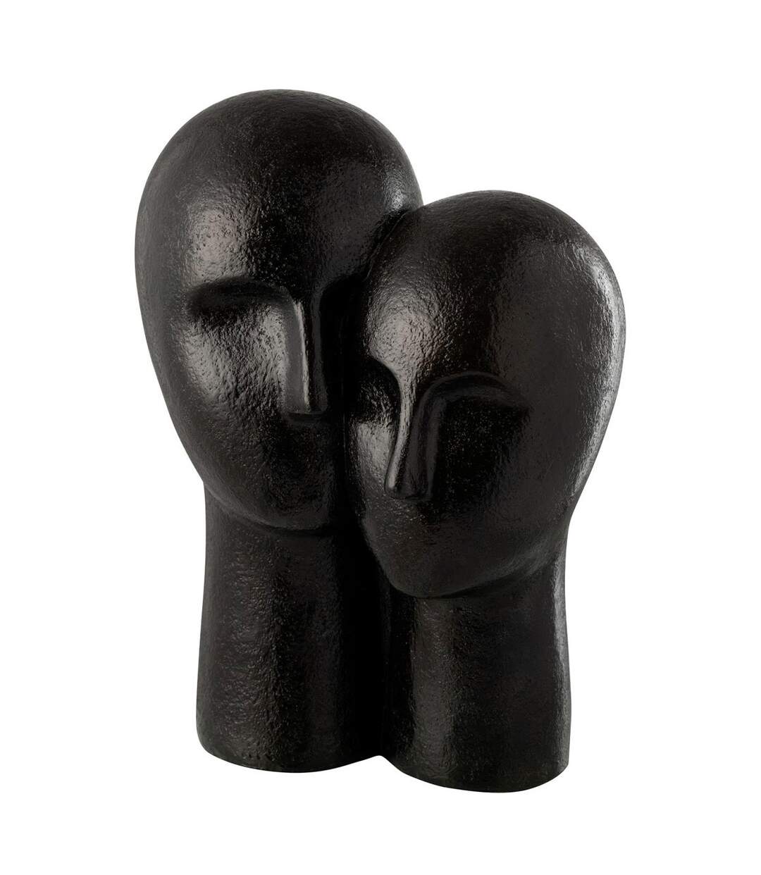Statuette en Résine Tête Couple 42cm Noir-1