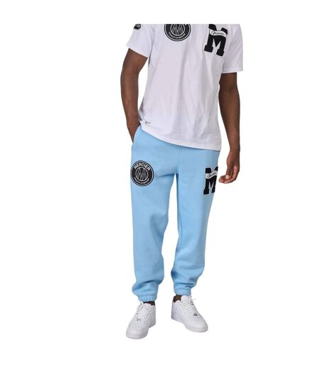 Mens Badge Hybrid Jogging Bottoms Sky Mercier