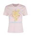 T-shirt Motif/style Imprimé Diamond Column Femme Rose Casablanca-1