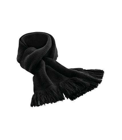 Beechfield Unisex Adult Classic Knitted Winter Scarf (Black) (One Size)
