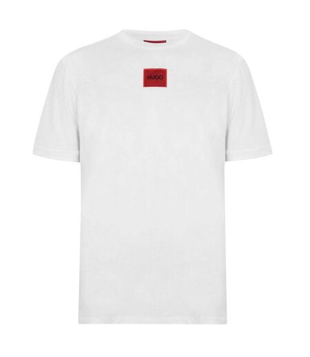 Mens Diragolino Chest Logo T-shirt White Hugo