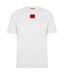 Mens Diragolino Chest Logo T-shirt White Hugo-2