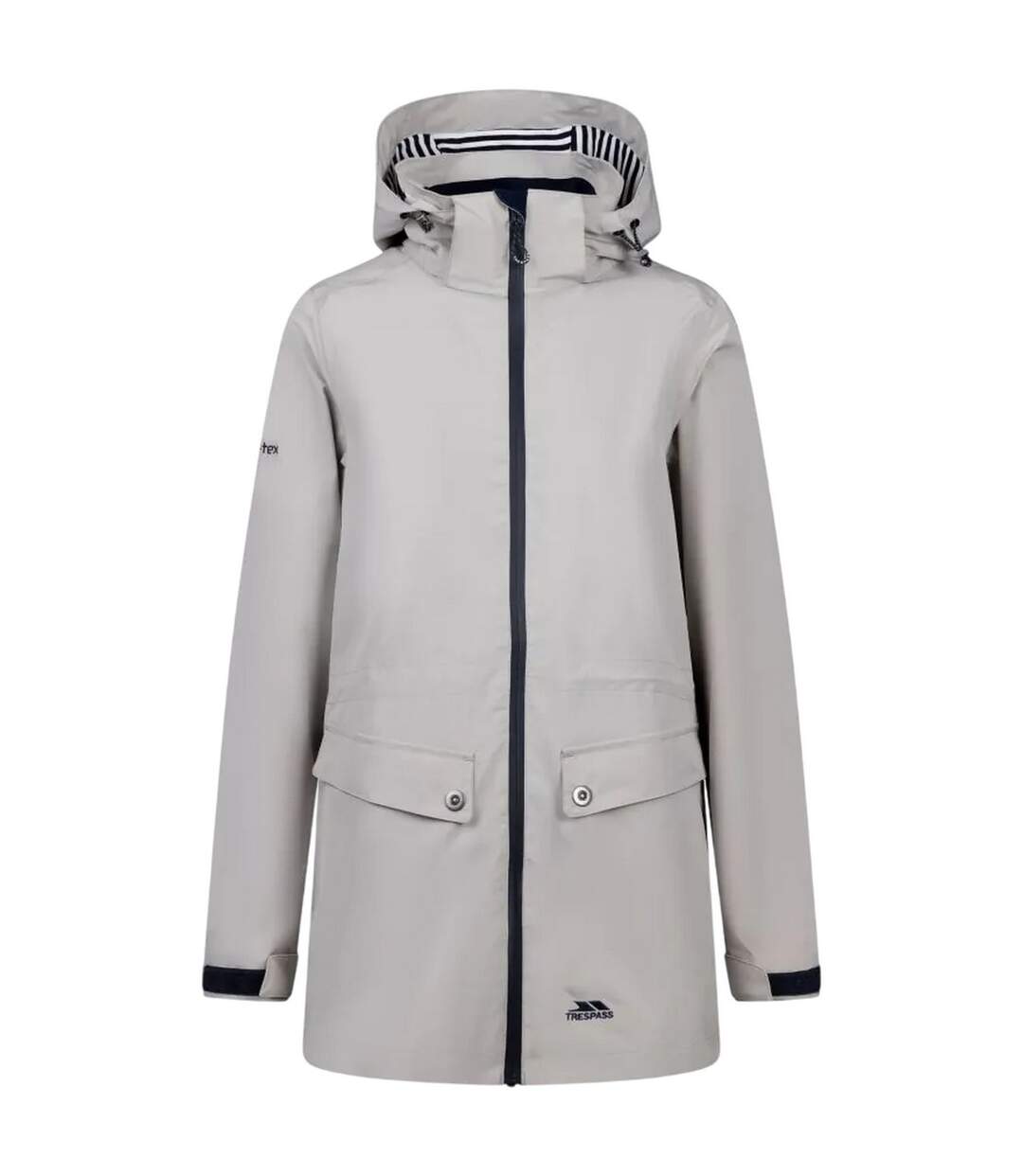 Womens/ladies tiverton waterproof jacket soft stone Trespass-1