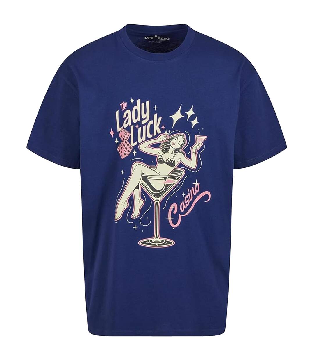 T-shirt Surdimensionné Lady Luck Pour Hommes Bleu Foncé Mister Tee-2