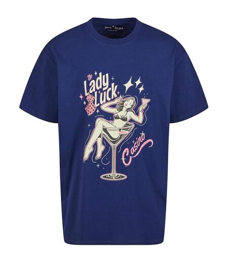 T-shirt Surdimensionné Lady Luck Pour Hommes Bleu Foncé Mister Tee