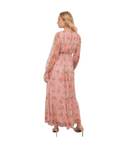Robe Longue Manches Longues Motif/style Floral Femme Rose Anaya With Love
