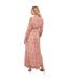 Robe Longue Manches Longues Motif/style Floral Femme Rose Anaya With Love-2