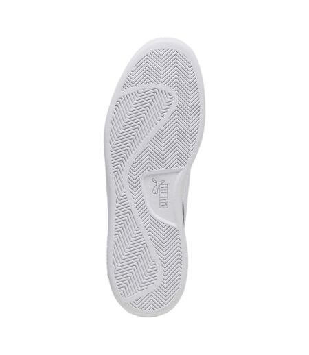 Mens Smash 3.0 Synthetic Nubuck Low Flat Trainers Navy White Puma