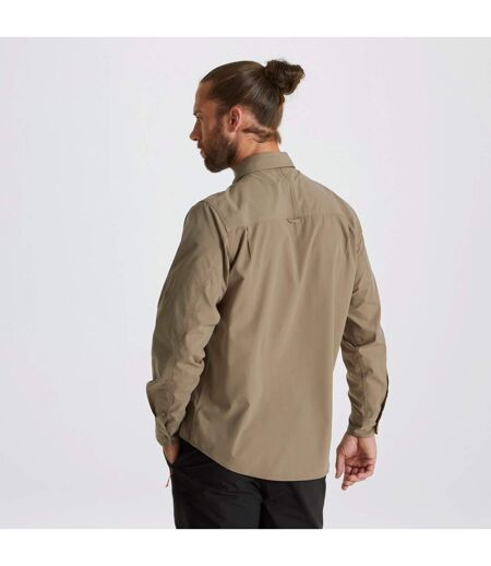 Mens Expert Kiwi Long-sleeved Shirt Pebble Brown Craghoppers