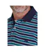 Polo Motif/style Triple Rayures Homme Bleu Marine Raging Bull-4
