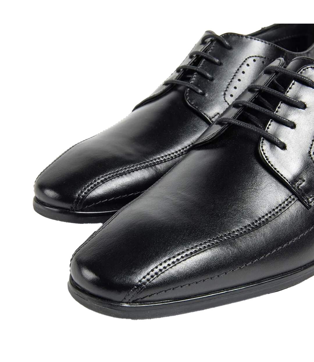 Mens Duke Leather Derby Shoes Black POD-4